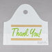 A white LK Packaging plastic take out bag with green text and a printed Thank You design.