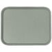 A close-up of a grey rectangular Cambro fast food tray with a textured surface.