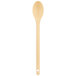 A Vollrath tan high heat nylon spoon with a handle and a spoon end.