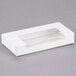 A white 3/4 lb. candy box with a rectangular plastic window.