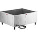 A rectangular stainless steel Nemco countertop steam table with a black cord.