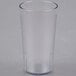 A clear Cambro plastic tumbler with a clear rim.