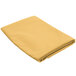 A folded yellow Intedge poly/cotton table cover.