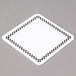 A white square Ketchum Manufacturing deli tag with black checkered border.