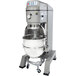 A Globe SP80PL commercial floor mixer with a round white bowl on top.