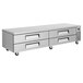 A stainless steel Turbo Air chef base with four drawers.