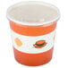 A Choice double poly-coated paper soup container with a vented plastic lid.