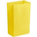 A yellow rectangular plastic container with a lid.