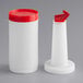 A white plastic container with a red pour top and cap.