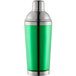A green and stainless steel double wall cocktail shaker by Franmara.