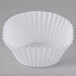 A white fluted baking cupcake wrapper.