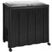 An IRP Avalanche black rectangular cooler with a clear top.
