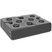 A black plastic IRP Case Stacker tray with six holes.