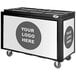 An Arctic black mobile cooler with customizable black and white panels.