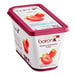 A container of Les Vergers Boiron frozen strawberry puree.