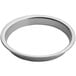 A silver circular metal ring.
