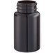 A dark amber 100cc packer bottle with a black lid.