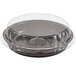 A Novacart clear plastic dome lid on a clear plastic container.