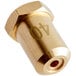 A close up of a gold brass nut with the number 40 on it.