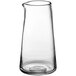 An Acopa Pangea clear glass carafe with a silver handle.