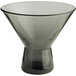 An Acopa Pangea martini glass with a gray stem and base.