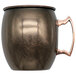 An Arcoroc copper Moscow Mule mug with a handle.