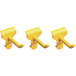 A pack of three yellow Toolflex hooks.