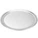 An American Metalcraft 14" heavy weight aluminum pizza pan with a round rim.