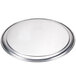 An American Metalcraft heavy weight aluminum pizza pan with a wide silver rim.