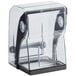 A clear plastic box with a black and silver handle containing a Vitamix Twist Lock Sound Enclosure.