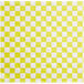 Yellow and white checkered paper with Choice logo.