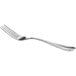 An Acopa Brigitte stainless steel dinner fork with a silver handle on a white background.