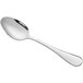 An Acopa Vittoria stainless steel oval bowl spoon with a silver handle on a white background.