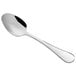 An Acopa Vittoria stainless steel teaspoon with a silver handle on a white background.