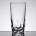 An Arcoroc clear glass with a diamond pattern.