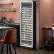 An AvaValley wine cooler with a glass door full of wine glasses.