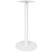 A white metal BFM Seating Uptown round table base.