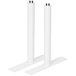 A pair of white steel BFM Seating dining height table bases.