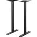 A pair of BFM Seating black steel bar height table bases.