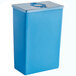 A blue rectangle Channel ingredient bin with a lid.