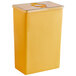 A yellow container with a lid.