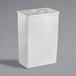 A white rectangular Channel ingredient bin with a clear lid.