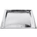 An American Metalcraft 20" square stainless steel tray with a hammered texture.