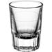 An Acopa clear fluted shot glass.