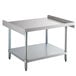 A stainless steel Regency equipment stand with a galvanized undershelf.