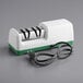A white and green Garde 2 Stage Heavy-Duty Electric Knife Sharpener with a cord.