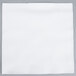 A white Hoffmaster linen-feel dinner napkin on a gray background.