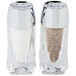 Two Libbey glass salt and pepper shakers with silver tops.