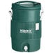 A green Igloo Turf Series insulated beverage dispenser with a handle.