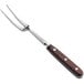 A Mercer Culinary Praxis forged pot fork with a rosewood handle.